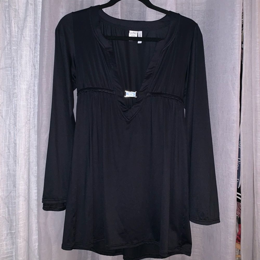 Black Calvin Klein Swimwear Coverup